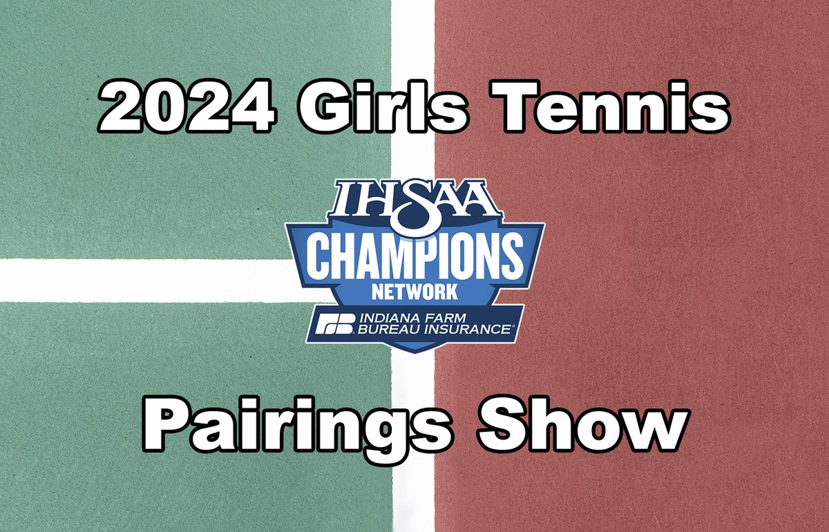 Join us on May 13 at 7pm ET/6pm CT for the 2024 @IHSAA1 Girls Tennis Sectional Pairings Show only on IHSAAtv.org!