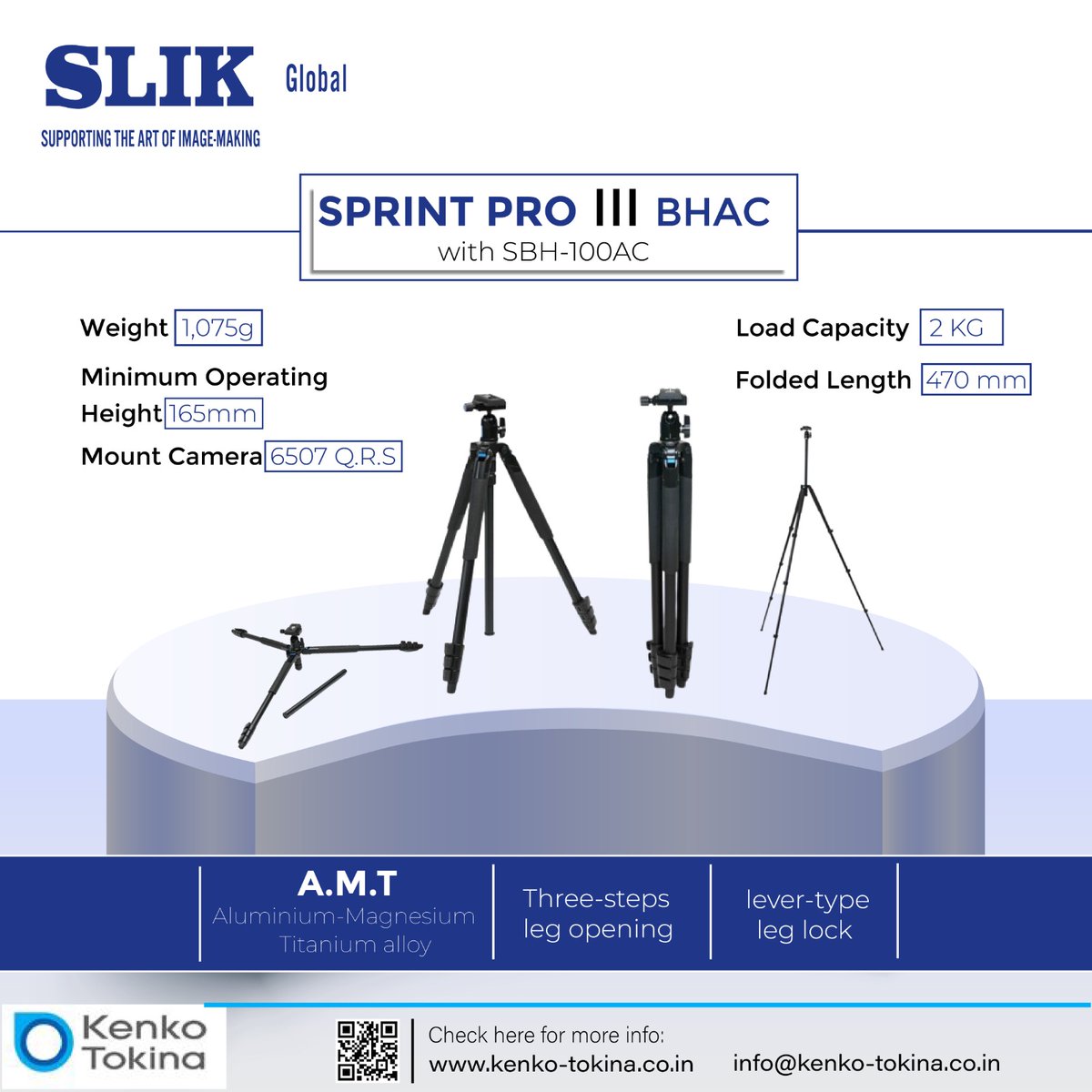 Big news for photography frick! The SPRINT PRO III tripod got even better and is now available in stock! 
.
✅ More Details Visit-kenko-tokina.co.in/product/sprint…
✅ Contact at 097695 00555 
.
#QuickRelease #SLIKTripod #RFMTechnology #LightweightTripod #PhotographyGear #CameraAccessories