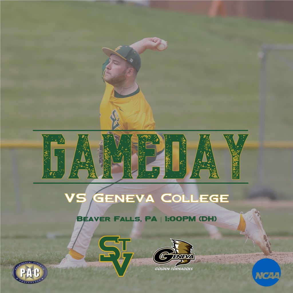 🚨GAME DAY🚨 The Bearcats return to PAC play with double header action from Beaver Falls. 🆚: @Geneva_Baseball ⌚️: 1:00pm (DH) 📍: Beaver Falls, PA 🏟️: 33rd Street Field 🌡: 65* ☁️ 📊: athletics.geneva.edu/sidearmstats/b… 🎥: pacdigitalnetwork.com/geneva/ 🐻⚾️ #GoBearcats