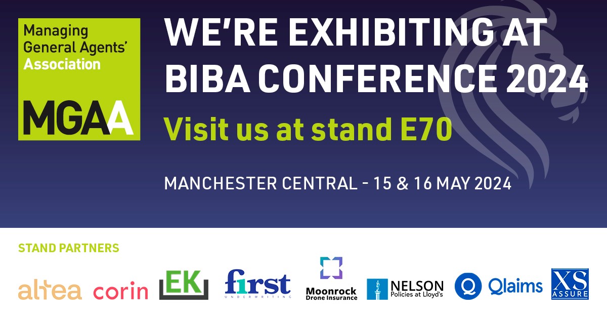 Just over three weeks to go until #BIBA2024!! 👏 We're pleased to share that the MGAA team will be joined on stand E70 by some of our fantastic members writing a wide range of specialist lines across the UK and ROI market. 👋 Pop by our stand on the 15th/16th May to say hello!