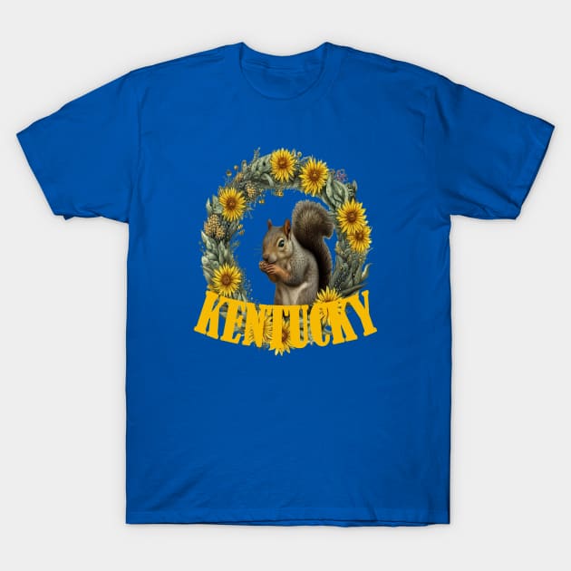For The Love Of Kentucky, Grey Squirrels and Yellow Flowers - Kentucky Roots - #TShirt #Teepublic #taiche   #ilovekentucky #kentuckyday #explorekentucky #kentucky #october #kytourism #kyadventures #iloveky #heavenisakentuckykindofplace #kentuckylove teepublic.com/t-shirt/595999…