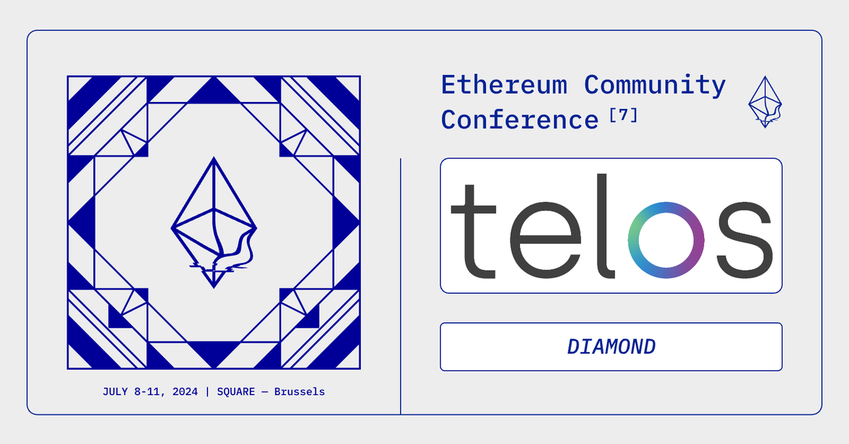 EthCC[7] is made possible by the generous support of our sponsors. Thank you @HelloTelos for supporting us this year as a DIAMOND sponsor! 💎 🖤💛❤️ telos.net