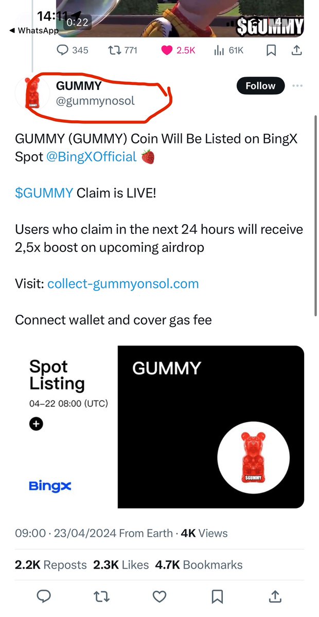 simontwits's tweet photo. gummy lovers, pls try to look at what u r doing 

Read the @ handle always.   Pls RT

This is NOT the gummy account !! Don’t follow and don’t get scammed.    Always check the handle 

Tagging to help spread the info 
@Sheldon_Sniper @cryptomanran @gummyonsolana @thelordofentry https://t.co/wL0pQ3rIzQ