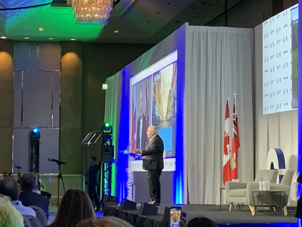 Ontario’s Premier @fordnation speaks to more than 1000 people here at the #GoodRoads conference. #onpoli