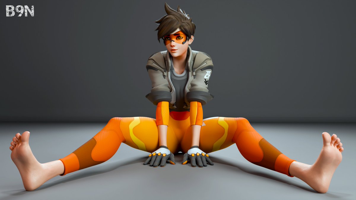 quick Tracer barefoot ⚡️👣👀 model:@Memz3D #Tracer #Overwatch