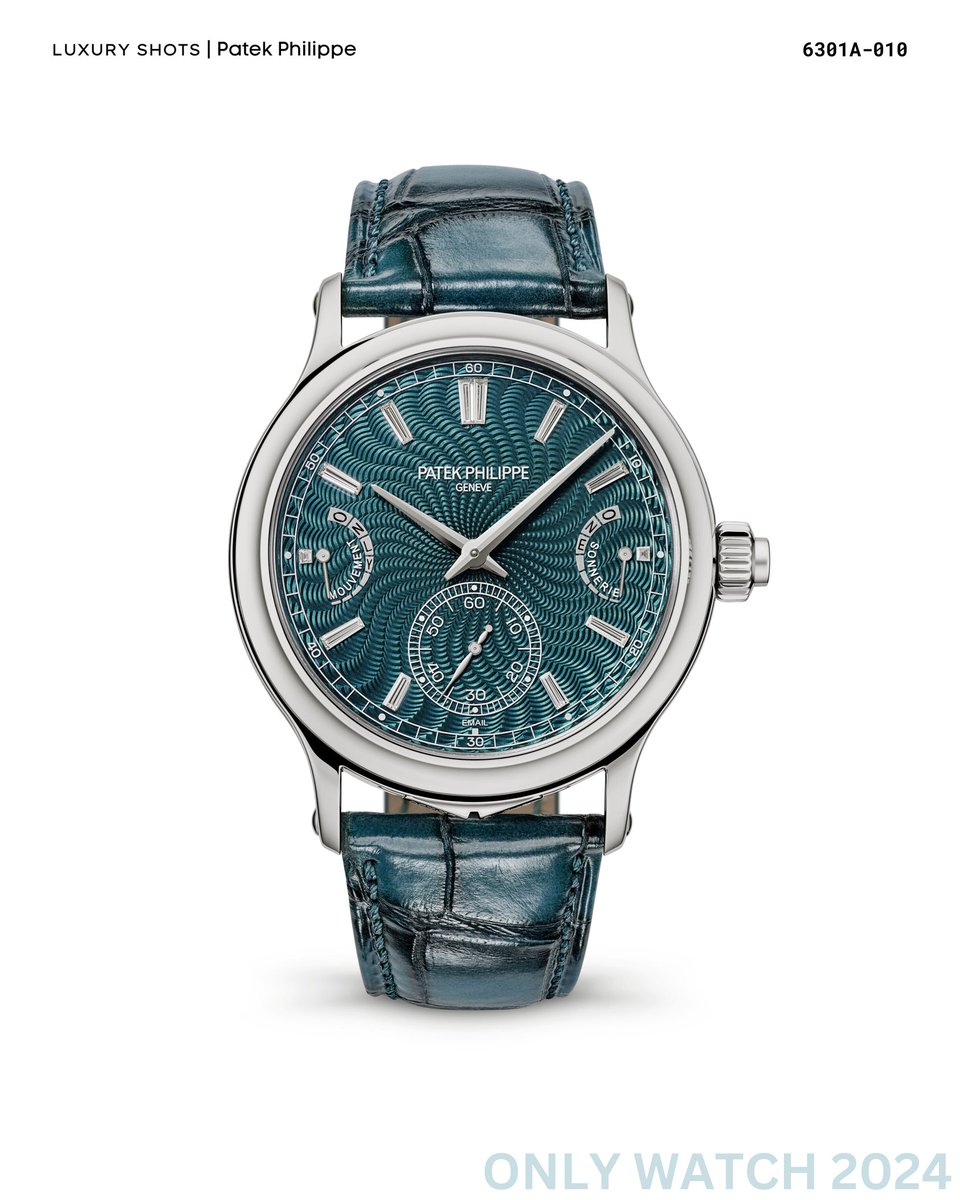 LuxuryShots1's tweet photo. #PatekPhilippe has introduced its creation for the #OnlyWatch Auction 2024, the Patek Philippe Grande and Petite Sonnerie, Minute Repeater Rare Handcrafts Ref: 6301A-010 . The reference 6301A-010 is a unique
Read More....
https://t.co/Cpzy4Hdhbs https://t.co/NAywUMvs0f