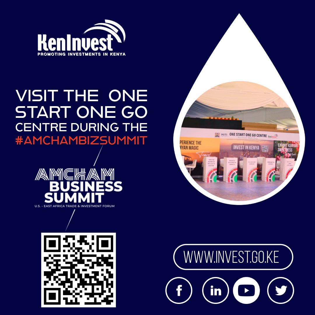 Join us at the AmCham Business Summit 2024 starting tomorrow! Visit the KenInvest booth to explore opportunities and receive on-site services at the One Start One Go Centre. See you there! #KenInvest #AmChamSummit2024 #OneStartOneGo