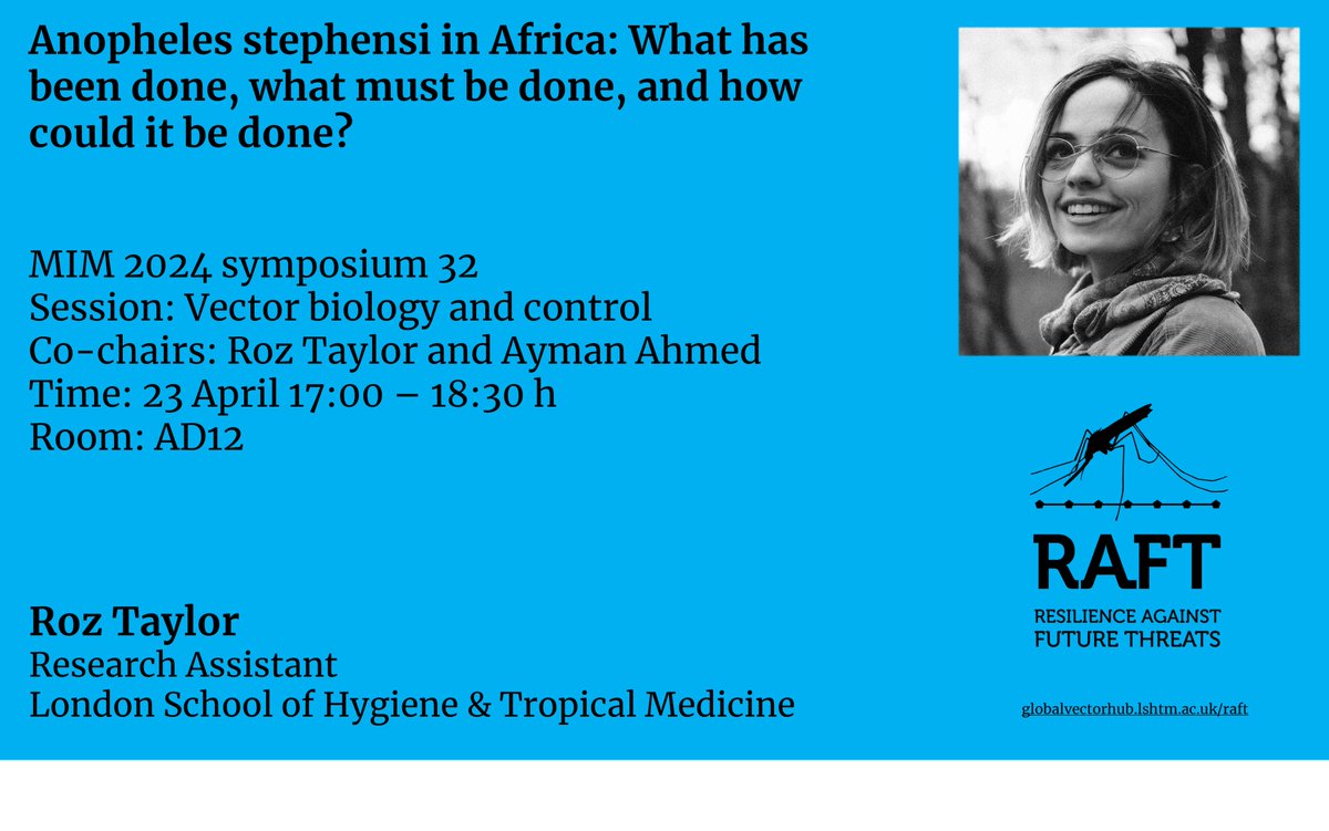 Remember our next symposium today. Chaired by @RozTaylor & @Ayman_Arbovirus : Anopheles stephensi in Africa: What has been, done, what must be done, and how could it be done? 17:00 – 18:30, AD12 How much do you know about the threat of this threat to #malaria control?