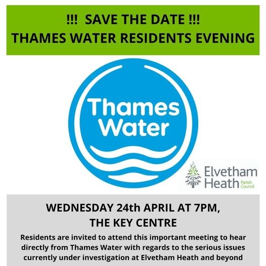 Thames Water will be hosting a public meeting at The Key Centre, this Wednesday from 7pm.

Please come along and hear directly from Thames Water regarding the serious ongoing issues at Elvetham Heath and beyond.