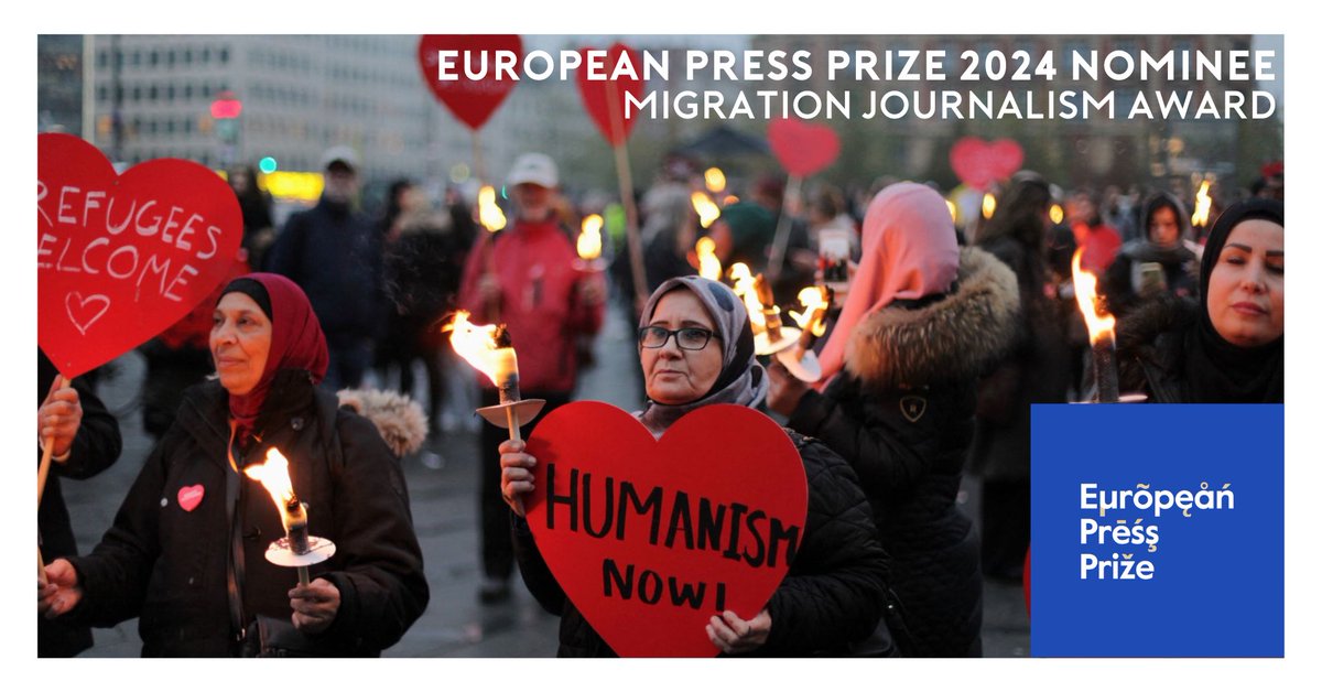 Congratulations to @MegClement, @MaisKatt, @Fernande_VT, @charlottealfred and @Amie_FR for their @EuroPressPrize nomination for 'Women on the Run From Abusers Face Being Returned From Denmark to Syria,' produced by New Lines and @LHreports Read here: ow.ly/RlJT50Rlsy0