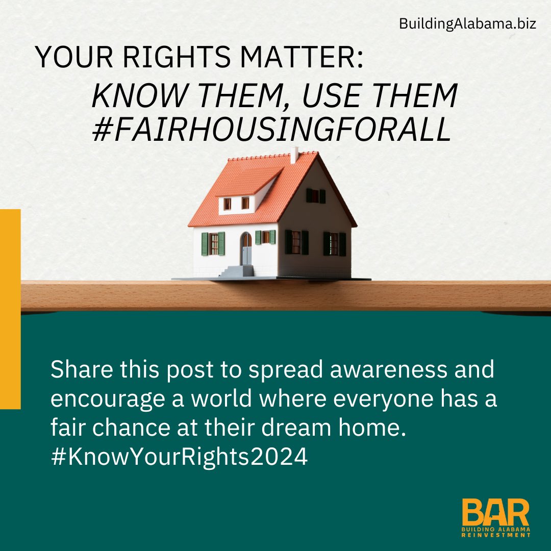 Your Rights Matter: Know Them, Use Them #FairHousingForAll 'This Fair Housing Month, empower yourself by getting to know your housing rights. Discrimination is not just unfair—it's illegal. Whether you're renting or buying, knowledge is your best defense. 

#raisingtheBAR