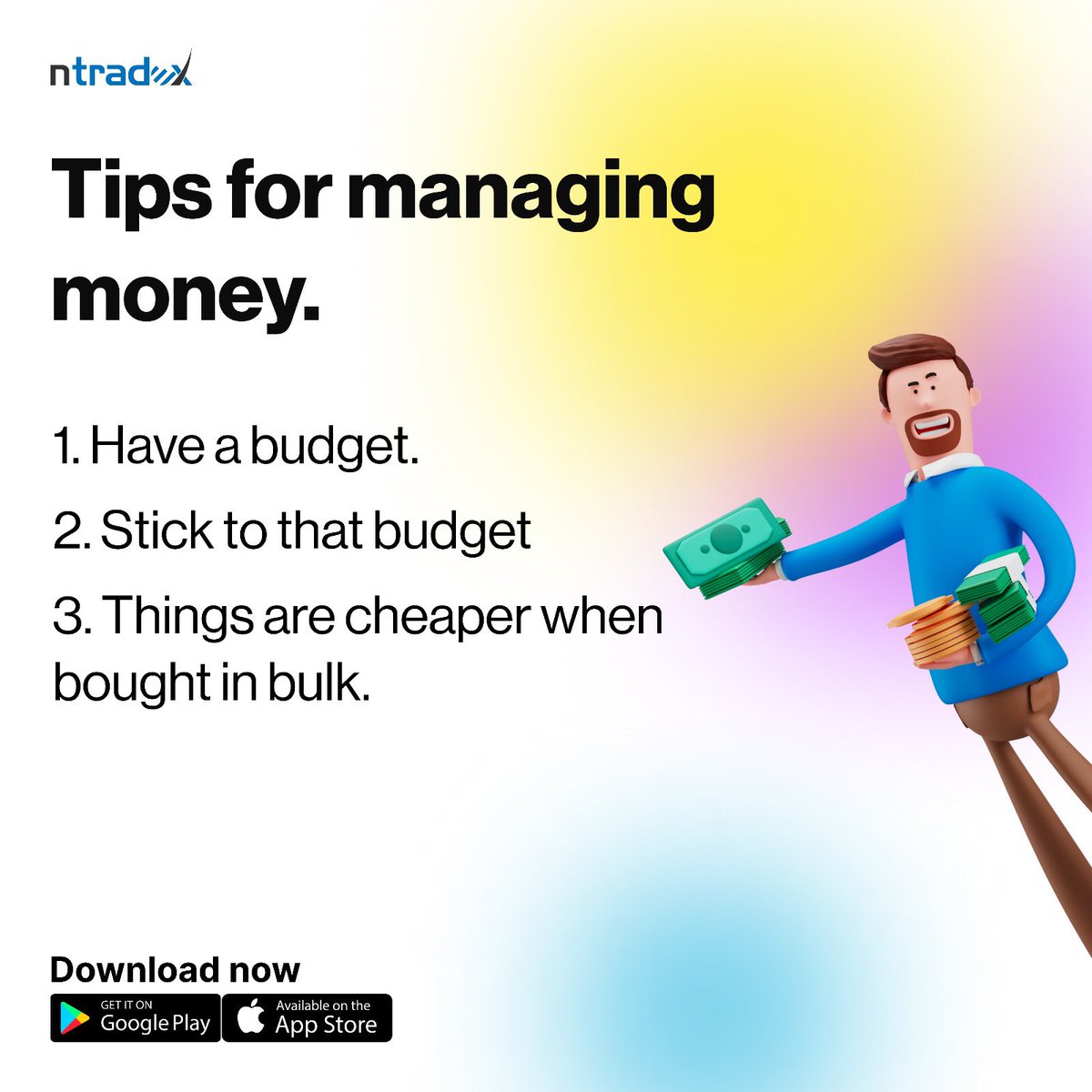 **Money Management Tips**

Looking to take charge of your finances? 🧐💰

Here are some handy tips to help you stay on top of your money game:

1️⃣ Have a Budget: Start by creating a budget that outlines your income and expenses. This will give you a clear picture of where your