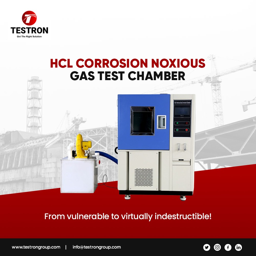 Shield your products from the corrosive effects of HCL with our Corrosion Noxious Gas Test Chamber. 

Email: info@testrongroup.com
Learn more about the product: tinyurl.com/mr2cpb9p

#CorrosionTesting #NoxiousGasTesting #CorrosionChamber #MaterialDurability #ResilienceTesting