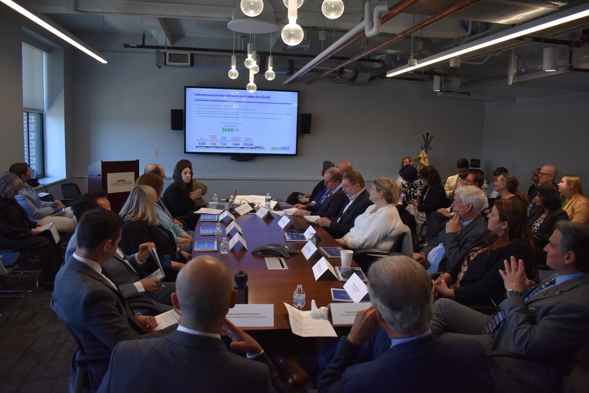 It was a pleasure hosting @MassDOT W/E Rail Director Koziol, Rail & Transit Administrator Slesinger, state legislators, and regional stakeholders for an update on Compass Rail, including W/E Rail. We are full steam ahead on this project, one that will benefit all of Massachusetts
