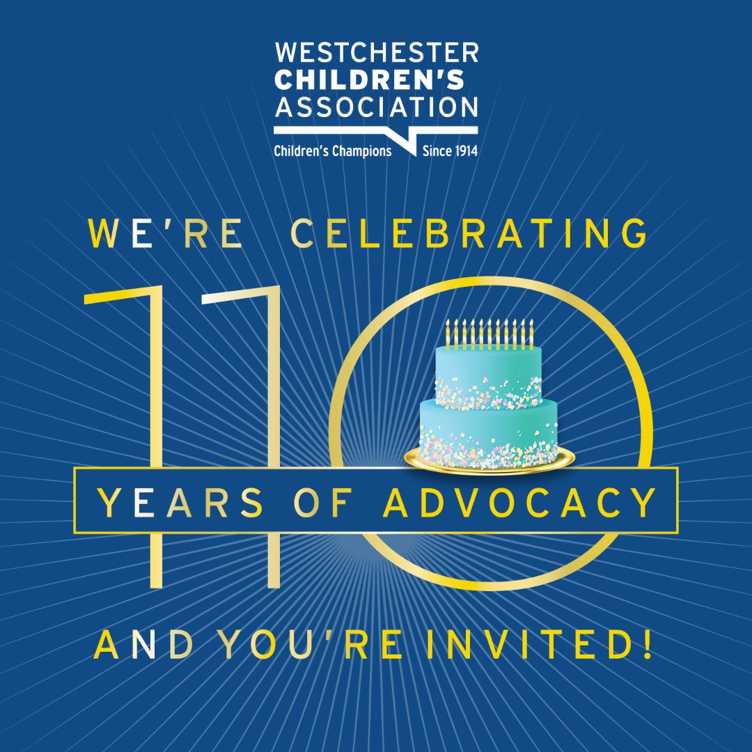 WCA4kids's tweet photo. ⭐️ WCA always gives 110% for the children and families of Westchester and New York State! That’s why you should join us for a celebration of the decades!

🎉JUNE 5th - LET’s CELEBRATE: https://t.co/PcmgvKT26M https://t.co/FeS9csaRzA