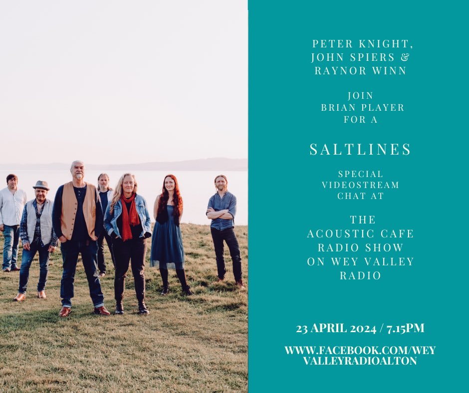 Looking forward to chatting about the upcoming Saltlines tour tonight at 7.15pm…..