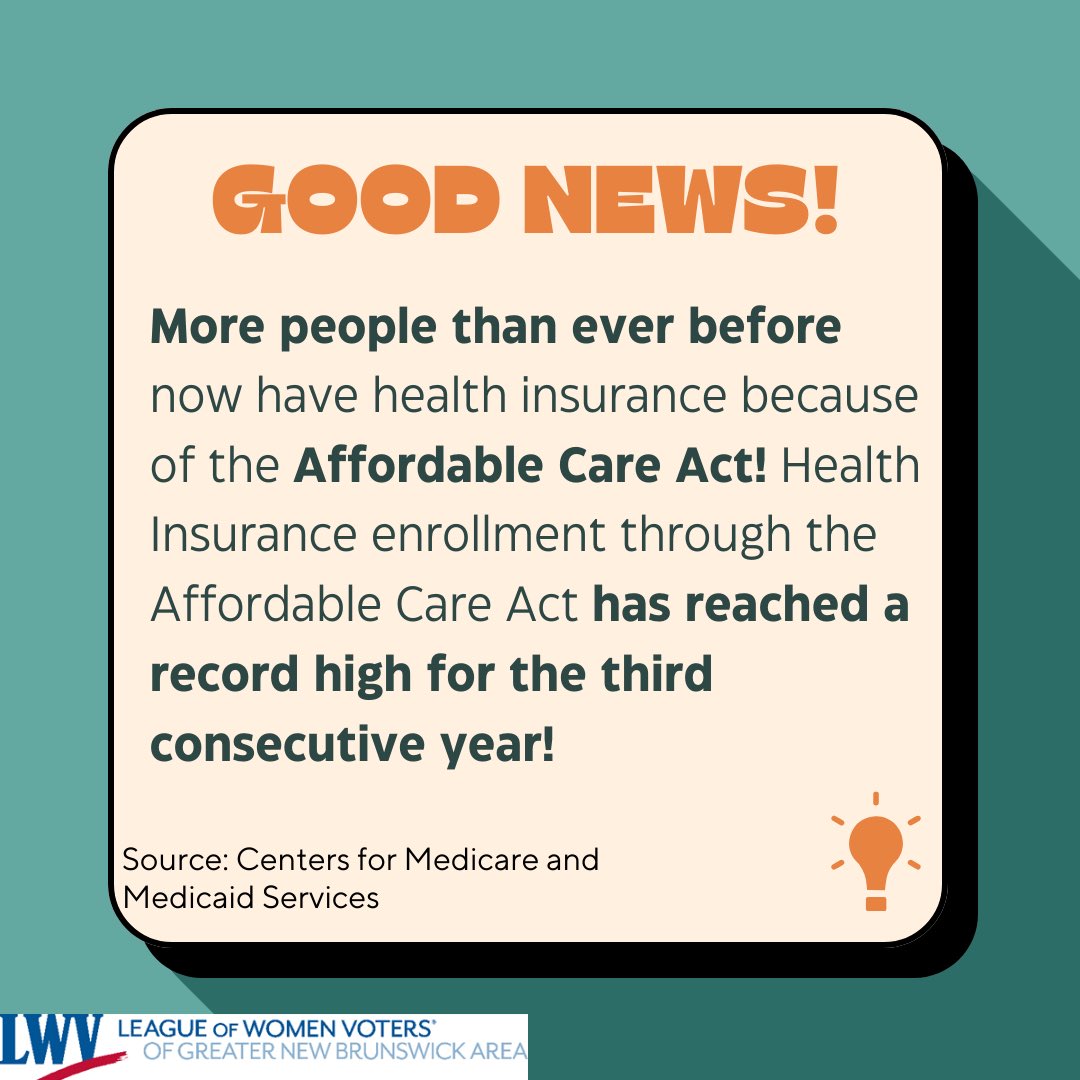 Health care insurance through the Affordable Care Act is making it easier for more Americans to get the treatment and health care that they need.  
#healthcare #ACA #AffordableCareAct #healthinsurance#lwvgnba #leagueofwomenvoters