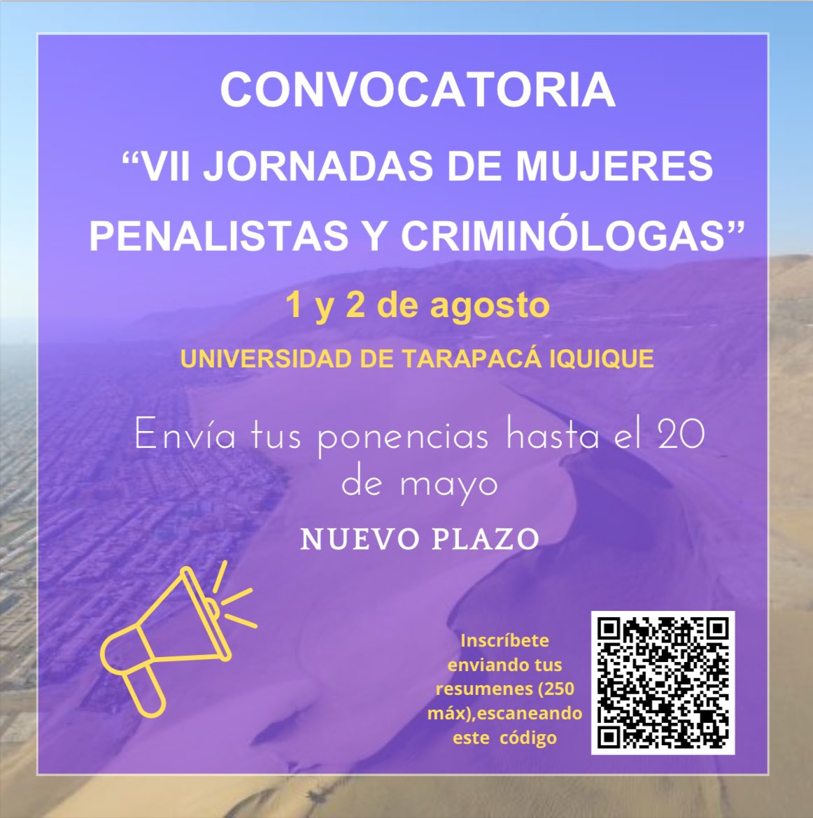 Ampliamos el plazo para presentar ponencias hasta el 20 de mayo, no te quedes fuera📢📢