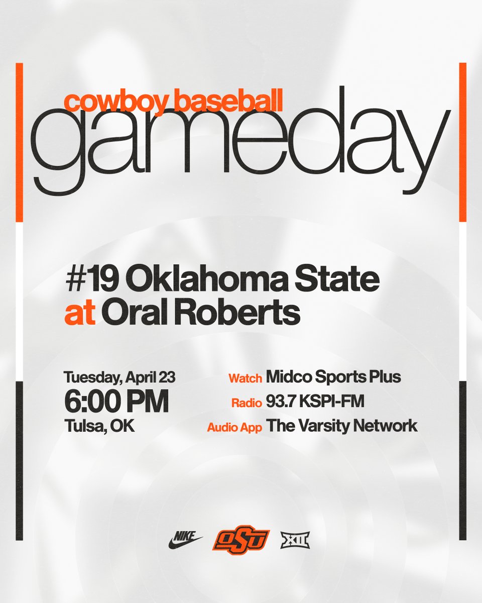 🤠 🆚 🦅 📺 okla.st/3Wb5vzt 📻 okla.st/GetVarsity 📊 okla.st/3woCgfI #GoPokes