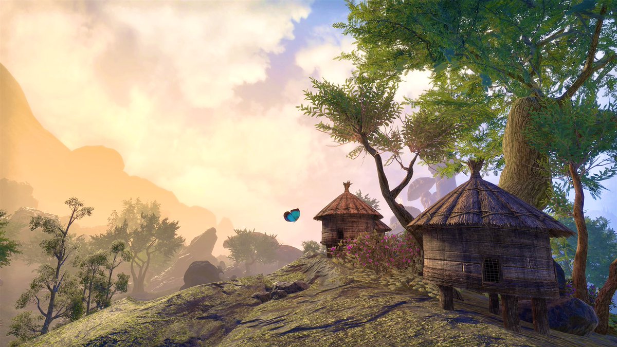 dtpbree's tweet photo. Beehives at Sunrise 🦋

#eso #ElderScrolls #ElderScrollsOnline #vvardenfell #VirtualPhotography #skyrim #landscape https://t.co/SbBpvd2z3B