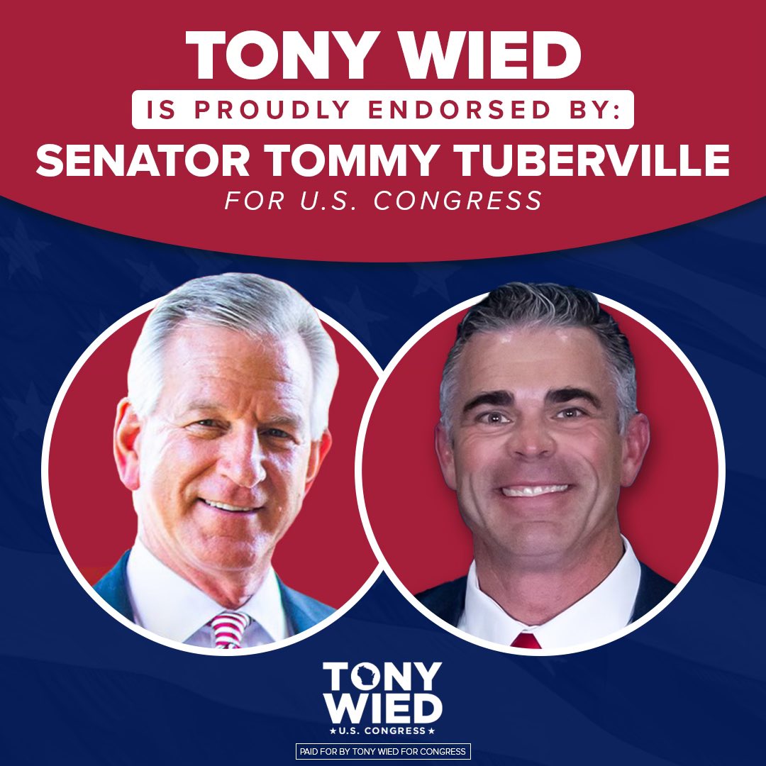 Honored to have Senator @TTuberville’s endorsement! 🇺🇸 #WI08