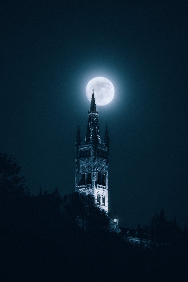 Striking image captured by UofG student & photographer @hharryhho last night 🌕 #PinkMoon