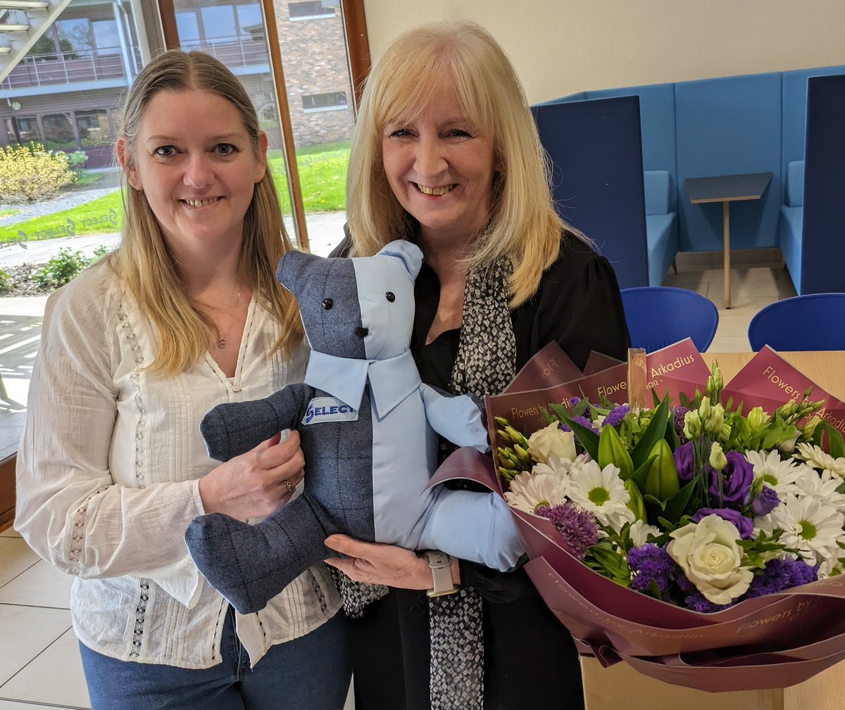 It was an emotional afternoon at The Walled Garden today as we officially said our goodbyes to Fiona Harper after (almost) 18 years. There were some lovely words and gifts, including a unique SELECT memento created by colleague Jayne Christie. #apprenticeships #skills #training