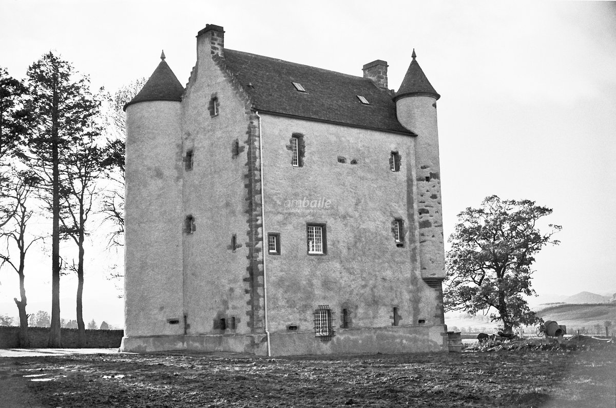 Kinkell Castle, near Conon Bridge, in the 1970s following its restoration by the sculptor, Gerald Laing. It was originally built in the late-16th century [photo: Ken MacKenzie / @highlandcouncil]
