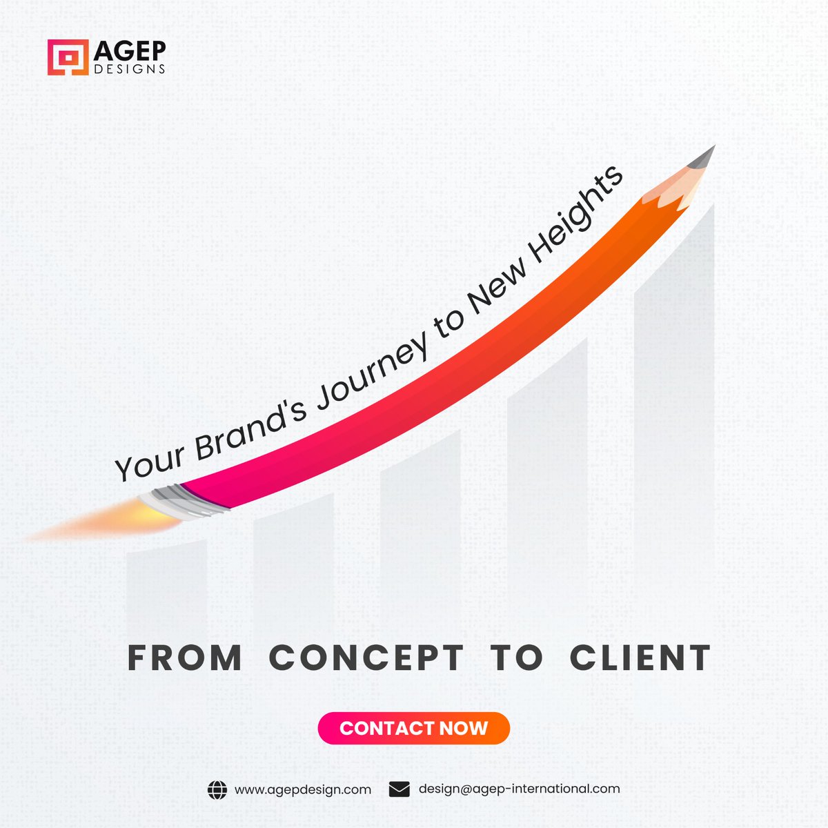 Embark on your brand's journey to new heights with AGEP Designs by your side! 🚀 From concept to client, we've got everything you need to soar. 
#AGEPDesigns #BrandJourney #ConceptToClient #BrandPartnership #DesignExcellence #CreativeSolutions #InnovationInDesign
