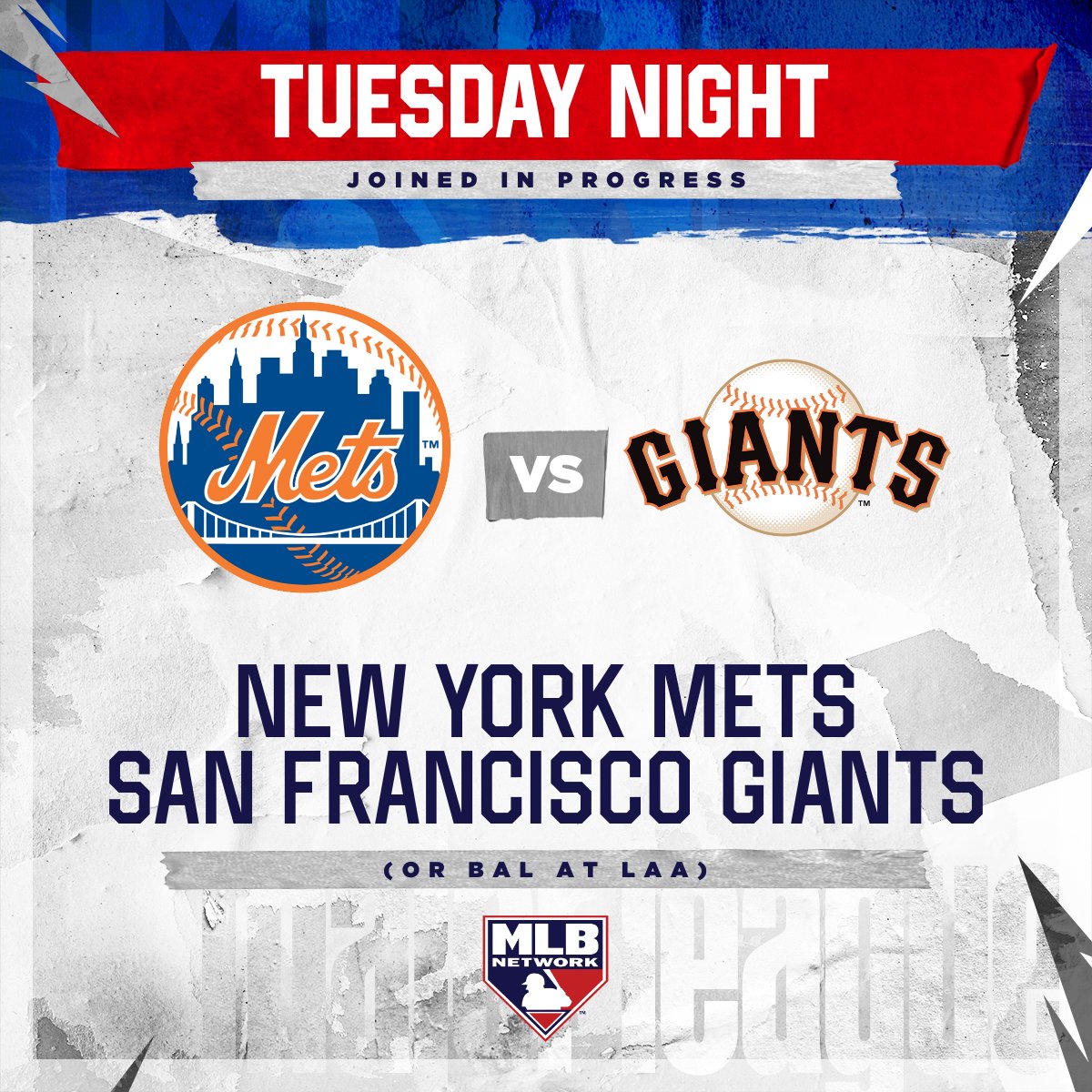 Coming up after #MLBBigInning, we are heading out to San Francisco to catch the rest of the @Mets and @SFGiants game on MLB Network! (or BAL at LAA)