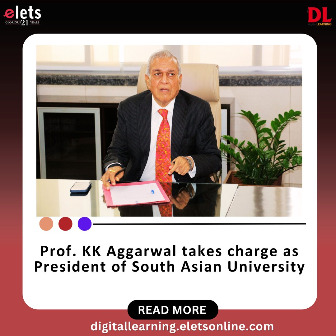 In a recent development, Prof. KK Aggarwal has been appointed as the new President of @SouthAsianUni, for the next five years. Read more: tinyurl.com/57nnd3tx #SouthAsianUniversity #KKAggarwal #HigherEducation #AcademicExcellence #GlobalImpact