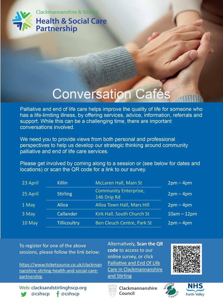 Palliative and end-of-life care helps improve the quality of life for someone with a life-limiting illness, by offering services, advice, information, referrals & support.
While this can be a challenging time, there are important conversations involved ...👇