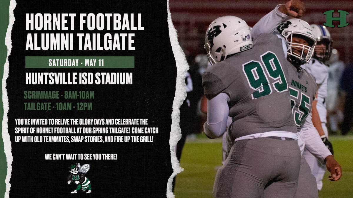 Calling all Hornet Football Alumni! It's almost time to watch some Hornet Football and fire up the grill!