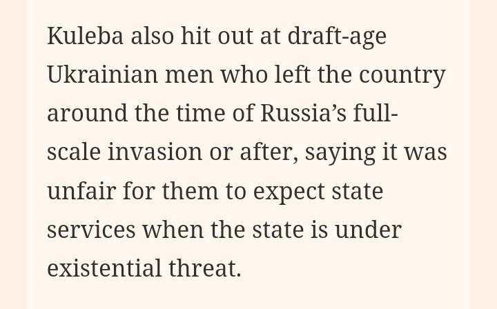 Ukraine pressures draft-age men abroad to join war effort while Russian bank pays out $8bn dividend - something tells me the Ukrainian men who have stayed out of the war this far should simply apply for asylum wherever they are and renounce their Ukrainian nationality