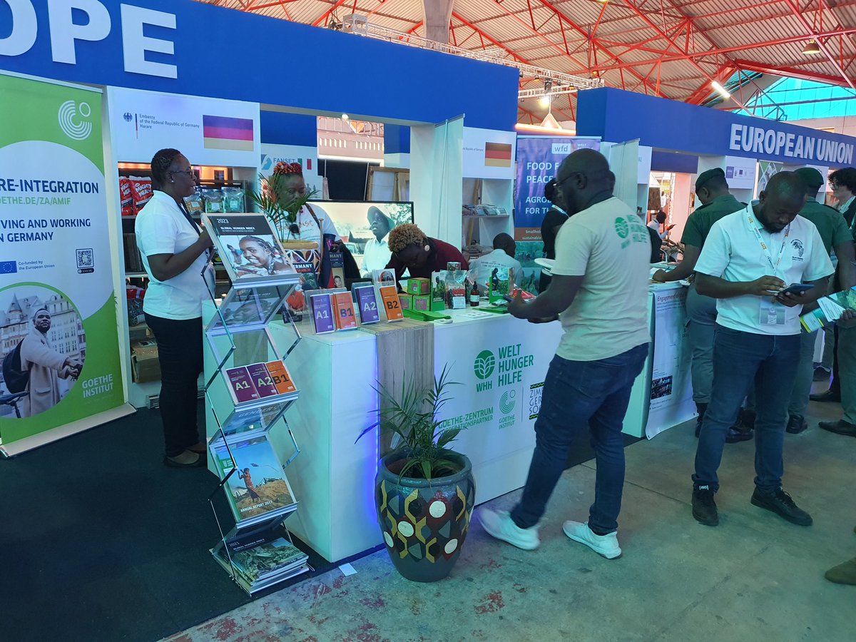 First day at <a href="/ZITF1/">ZITF Company</a>, <a href="/WHH_Zimbabwe/">WHH Zimbabwe Welthungerhilfe</a> showcasing innovations that contribute to rural industrialization and trade. We are in hall 4 under the <a href="/euinzim/">EU Delegation to Zimbabwe 🇪🇺</a> and Germany embassy. WHH has flagship projects in food systems transformation, WASH and emergency response. Visit us for more info.
