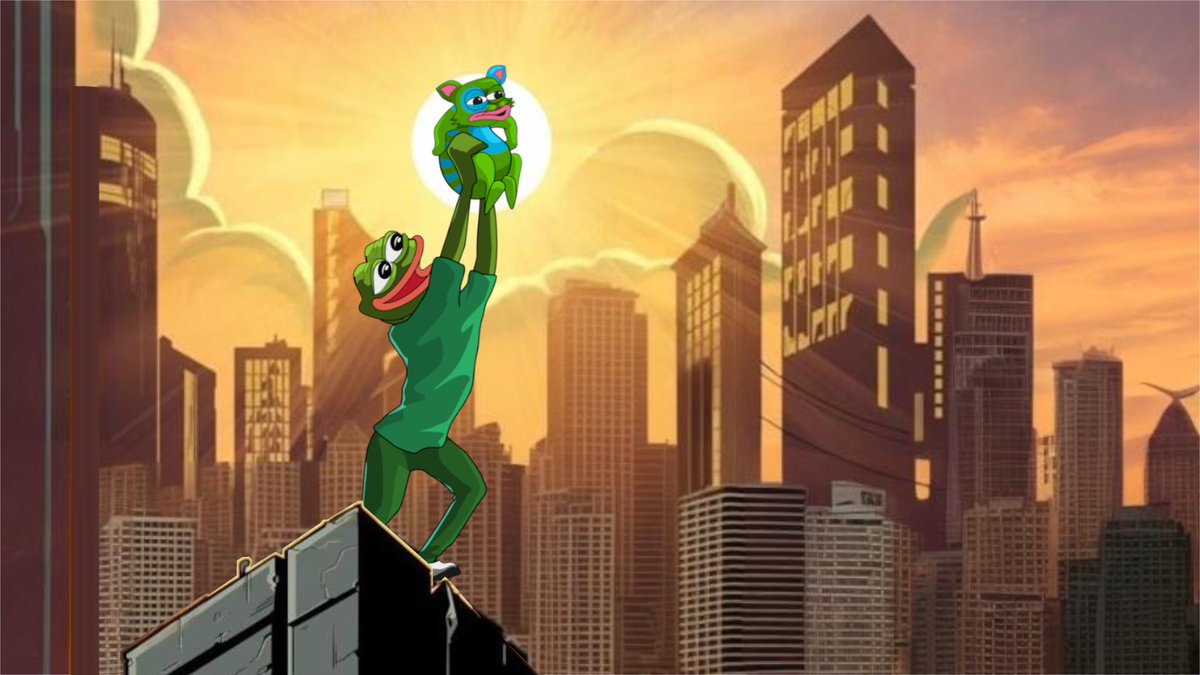 breppbase's tweet photo. (2) Welcoming #BREPP !
The cat of Brett and Pepe🐱

Pepe presents Brepp to the Meme World. While Brett  watched proudly, Pepe took Brepp into his arms and carried him to the promontory of Base Chain.

There, he lifted the cub into the air for all the memes of the Meme Lands to see.

#Pepe #Brett #BaseChain #Brepp #BaseGems #1000xGems