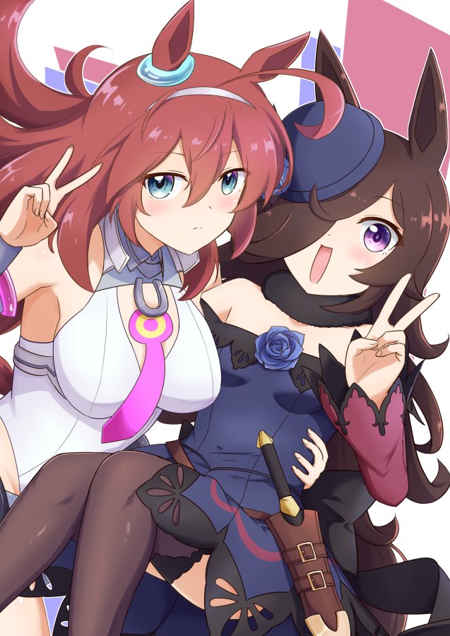 ミホノブルボン(ウマ娘) ,ライスシャワー(ウマ娘) 「#絵柄の振れ幅見せて 」|キムキム🜸新刊メロブ委託中のイラスト