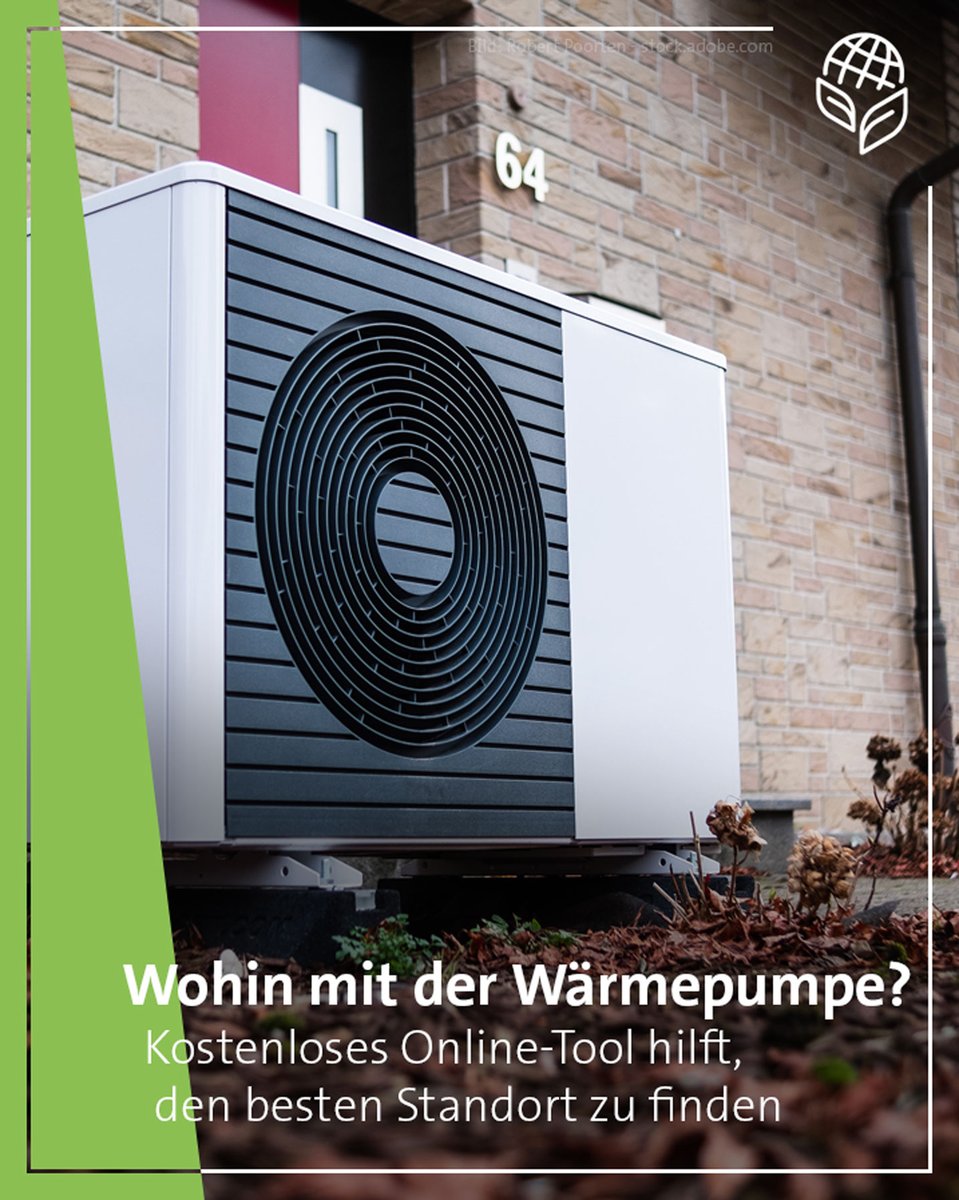 Wohin mit der #Wärmepumpe? Luftwärmepumpen sparen Geld &amp; reduzieren den Verbrauch fossiler Brennstoffe, verursachen jedoch auch deutlich hörbare Geräusche. Ein neuer Online-Assistent des Landesumweltamts #SachsenAnhalt hilft, den besten Standort zu finden. lsaurl.de/A9LjsV