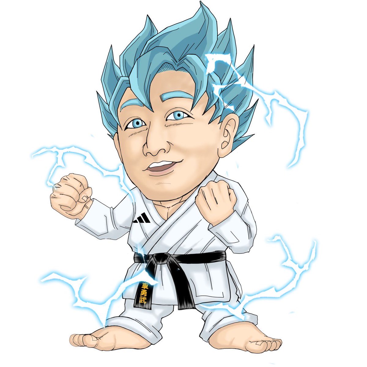 jkfisamu's tweet image. 茨城剛柔館廣瀬先生に描いてもらいました！
カッコいい〜
ステッカーにしようかな笑