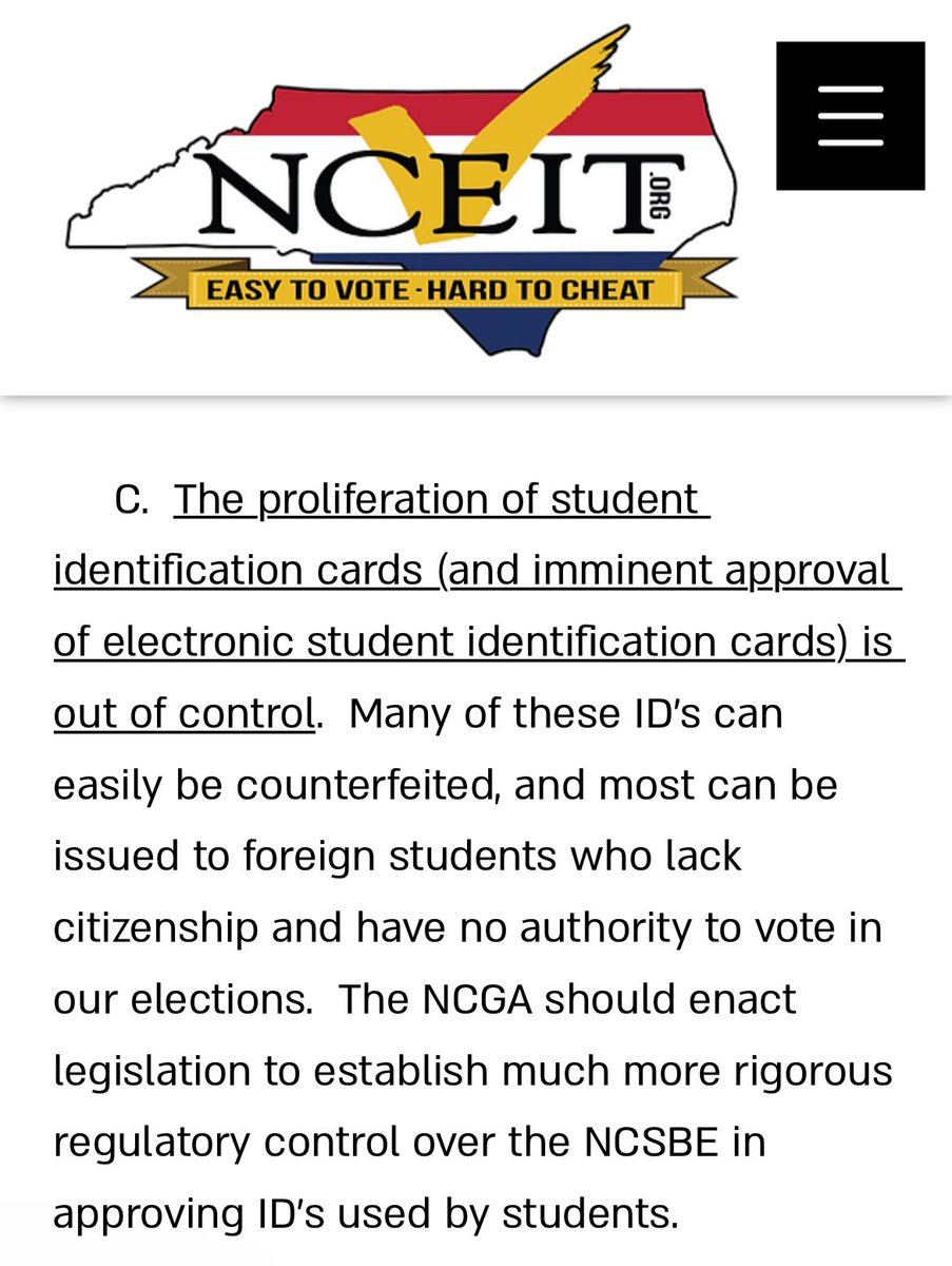 NORTH CAROLINA-

'Student IDs can be easily counterfeited'

That's how they cheat!
#ncpol