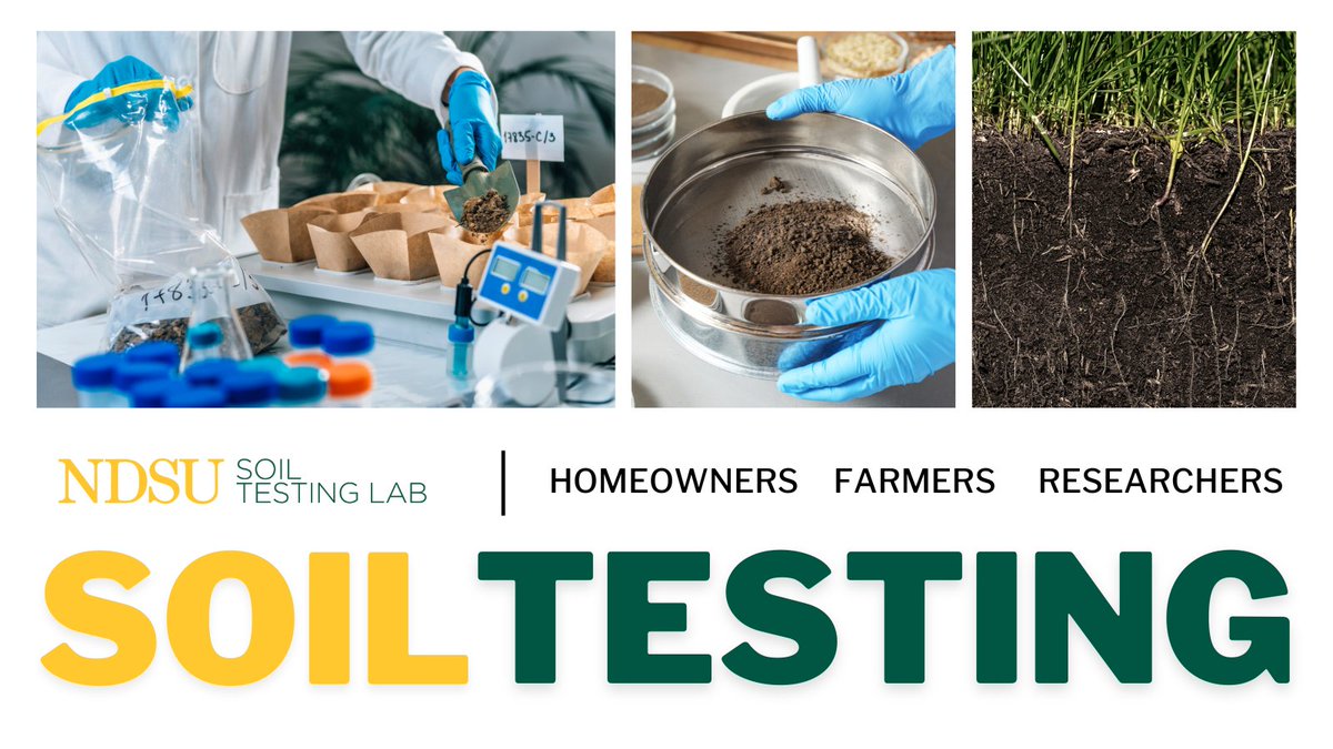 NDSU Extension (@ndsuextension) on Twitter photo Are you prepared for this growing season? Soil testing gives you chemical and physical info about your soil which can be used to optimize plant growth, assist in solving soil-related problems and guide in mgmt and remediation decisions. ndsu.edu/agriculture/ac… Are you prepared for this growing season? Soil testing gives you chemical and physical info about your soil which can be used to optimize plant growth, assist in solving soil-related problems and guide in mgmt and remediation decisions. ndsu.edu/agriculture/ac…