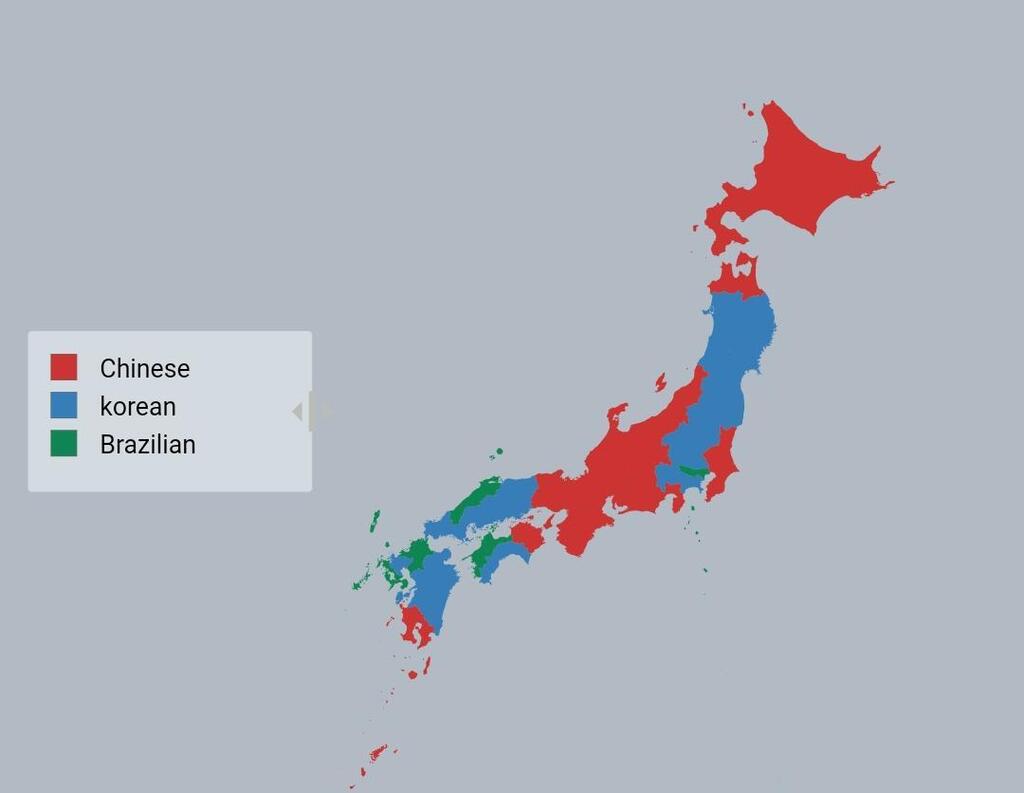 Most common immigrant group in Japan Source: ift.tt/WxtUh2e #maps