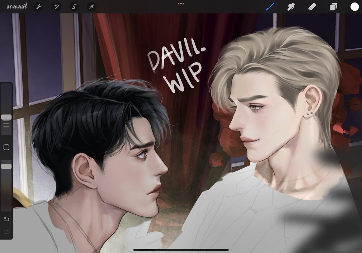 WIP commission ค่า หล่อชนหล่อไปเลยงานนี้ไม่มีหวาน 🤣🤣
#commissionsopen #illutration #ปกนิยาย #ปกebook