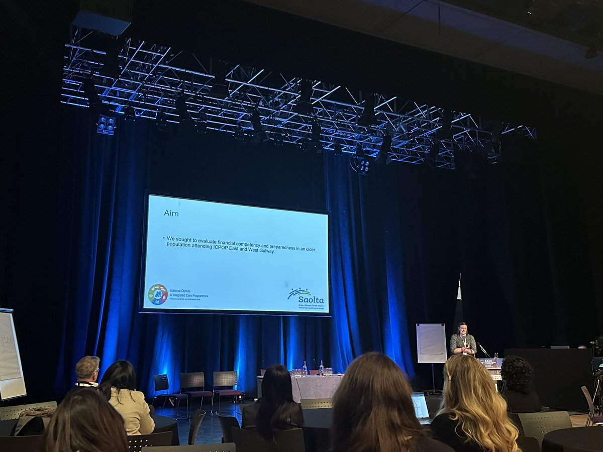 Well done to one of our SpRs Dr Amy Lynch presenting today on identification of need to support financial competency through CGA #ICIC24