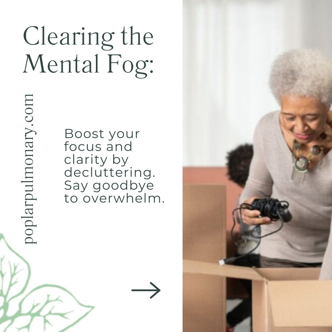 Discover the magic of decluttering in our helpful blog. A clean and clutter-free home is the secret to a clear mind. Discover the benefits in our blog. #copd #ipf #ild #bronchiectasis #declutter #bestlunglife l8r.it/LFwn
