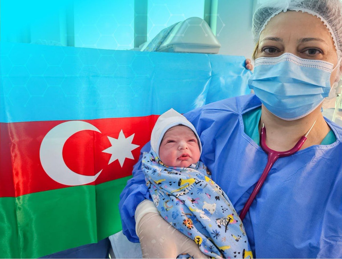 🇦🇿🤱 New life after liberation: the first child was born in #Khankendi.

Saadat Namazli gave birth to a boy: weight - 3kg, height - 49cm.

#CaliberAz #Azerbaijan #Karabakh #KarabakhisAzerbaijan