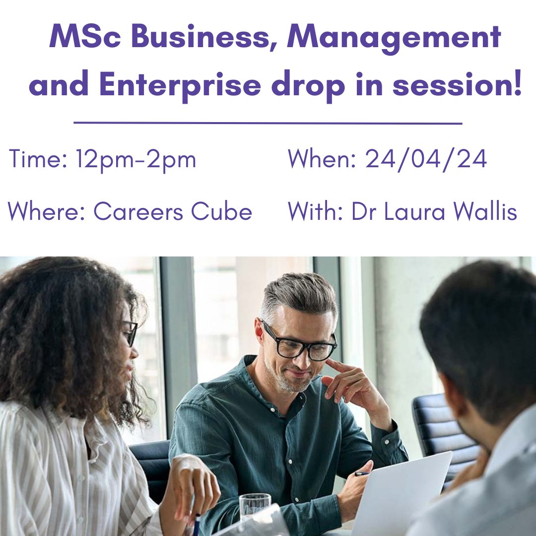 Are you thinking about doing a postgraduate programme here at Marjon? Then the Business, Management and Enterprise masters course could be the right one for you. (1/2)