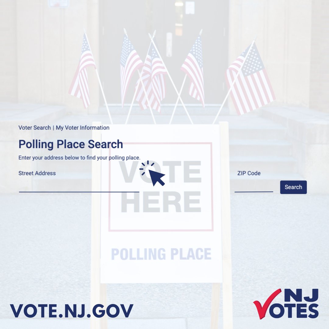 Want to vote in person but don’t know where to go? You can find your polling place using the Polling Place Lookup tool at Vote.NJ.Gov. Your polling place location will also be printed on your sample ballot sent out by your county. #NJVotes nj.gov/state/election…