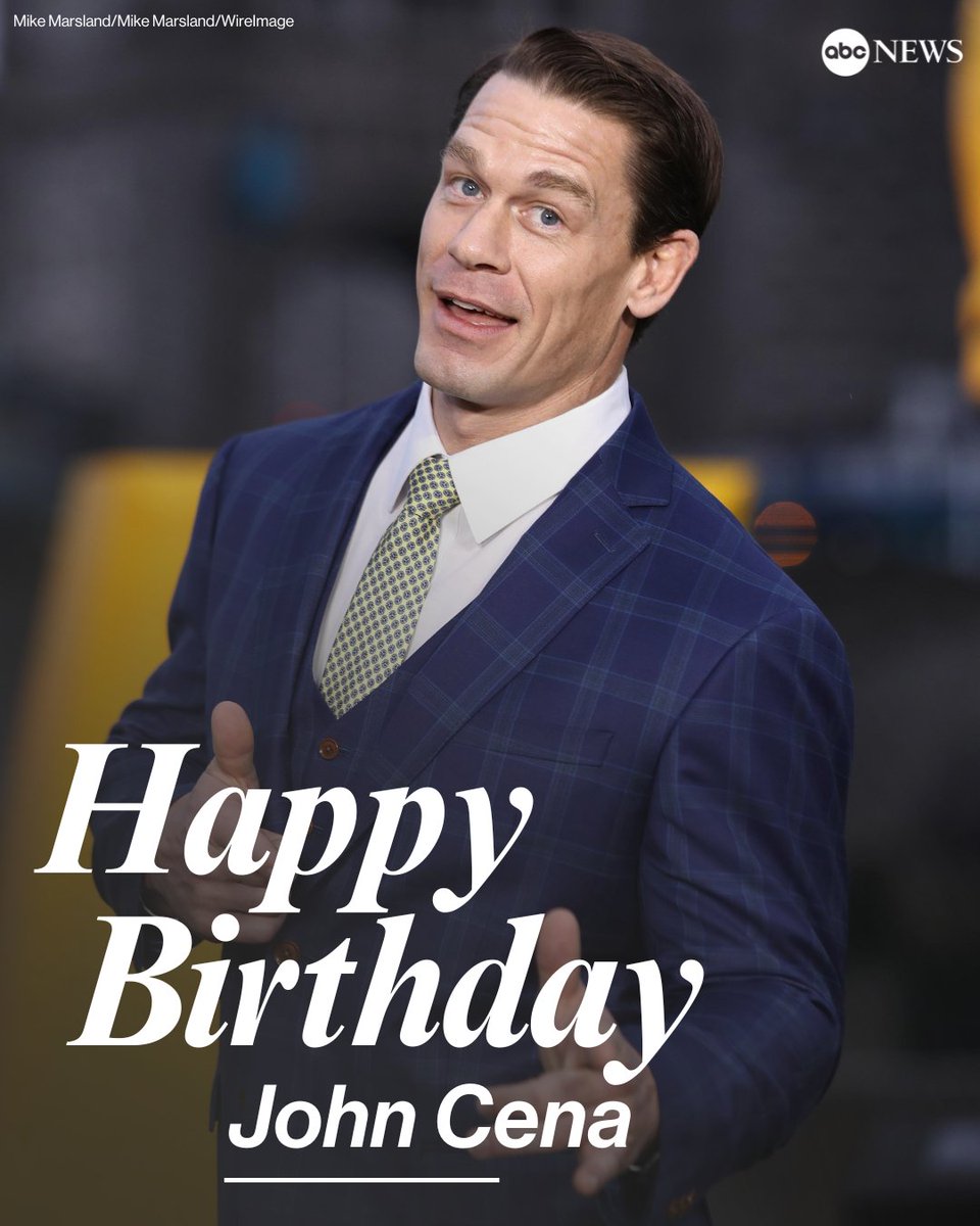 HAPPY BIRTHDAY: Professional wrestler and actor John Cena is 47 today. trib.al/qpYGrbS