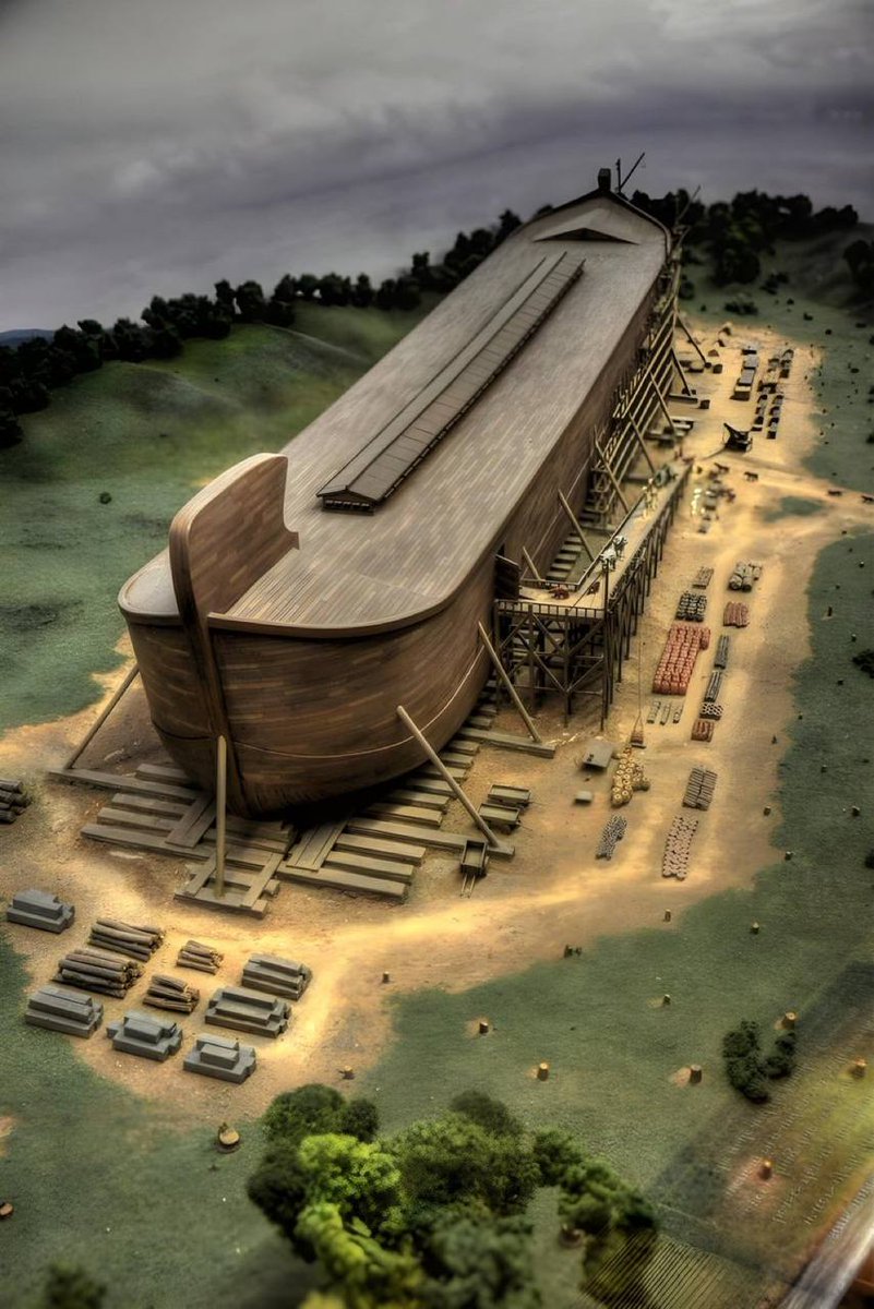 سفينة سيدنا نوح🪚 تعد سفينة نوح معجزة إلهية بكل المقاييس فقد كان طولها حوالي(٣٠٠) ذراع وعرضها حوالي (٢٠) ذراع أي مساحتها (٦٠٠٠ ذراع) بما يعادل ٣٠٠٠ متر مربع تقريباً وكانت مكونة من(٣)طوابق ، بارتفاع (٥٠)ذراعاً بما يعادل ارتفاع عمارة مكونة من (٨) طوابق ، وكان الطابق الأخير